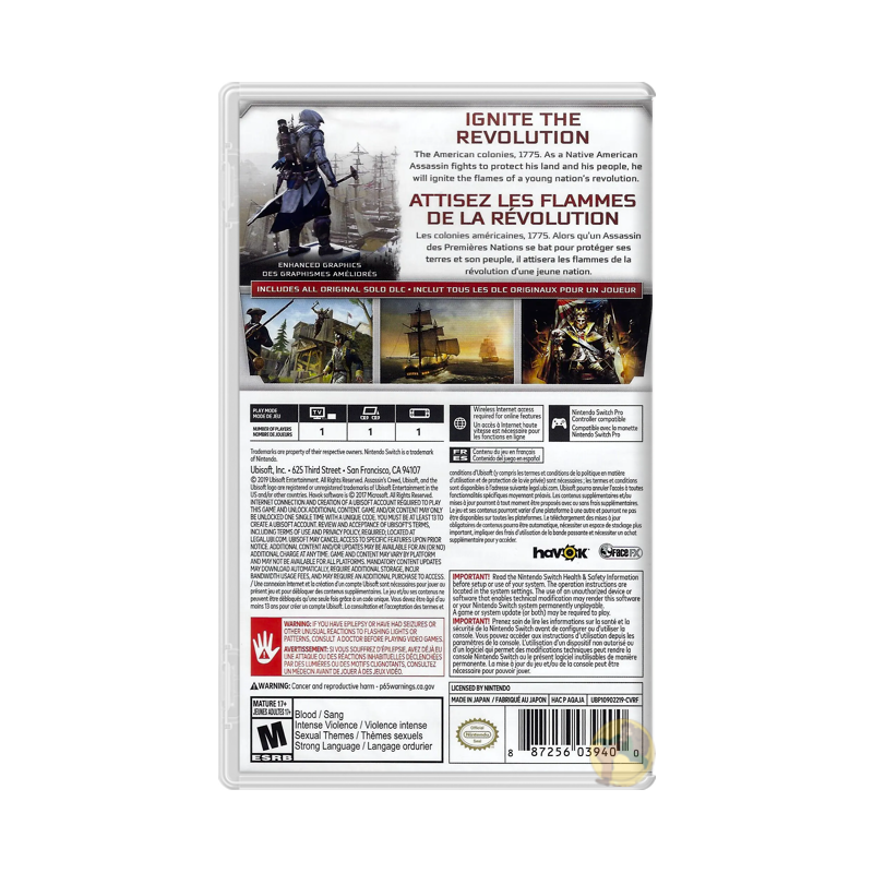 Assassin's Creed III Remastered (Nintendo Switch)