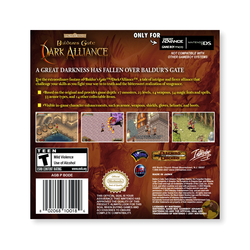Baldur's Gate: Dark Alliance (Nintendo Game Boy Advance)