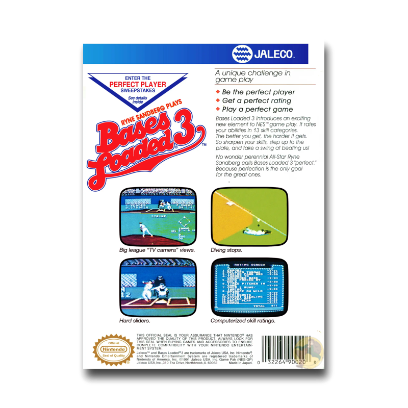Bases Loaded 3 (Nintendo NES)
