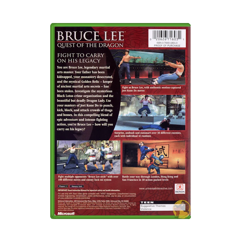 Bruce Lee: Quest of the Dragon (Microsoft Xbox)