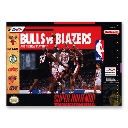 Bulls Vs Blazers and the NBAPlayoffs (Nintendo SNES)