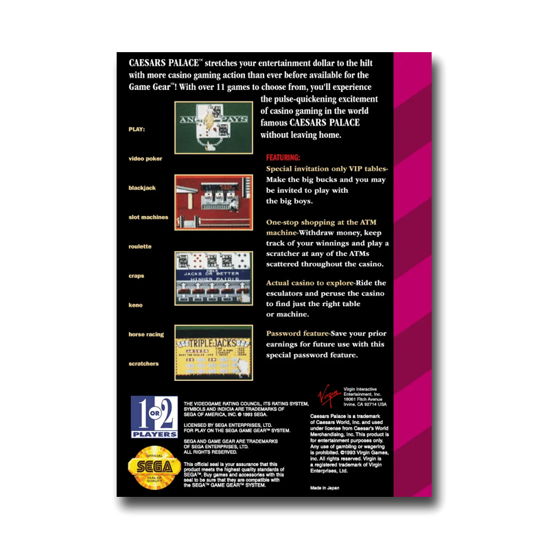 Caesars Palace (Sega Game Gear)