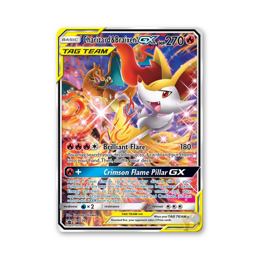 Charizard & Braixen GX - SM230 (Sun & Moon Promo Cards)
