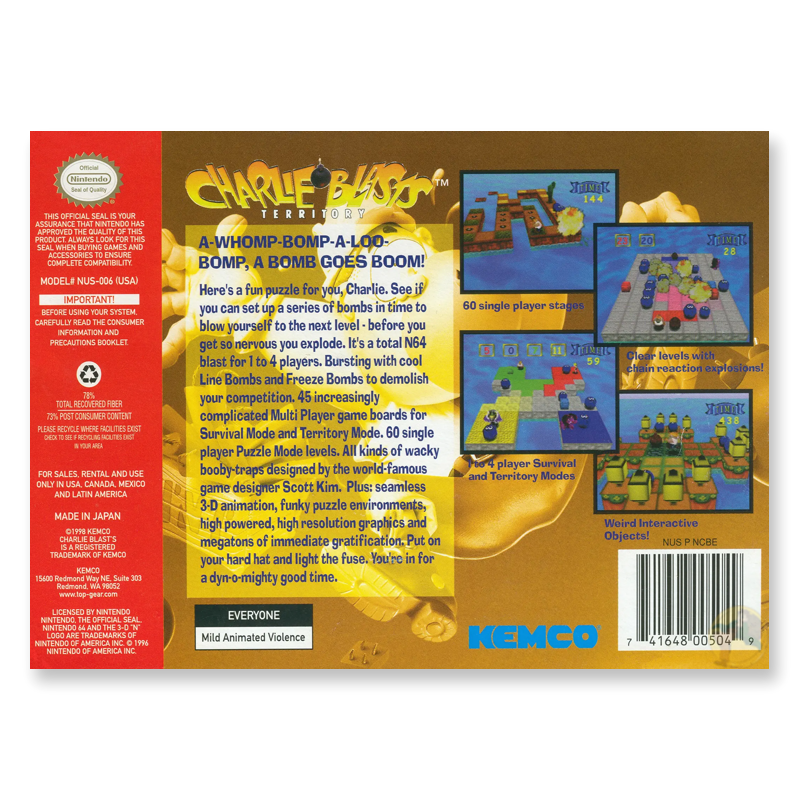 Charlie Blasts Territory (Nintendo 64)