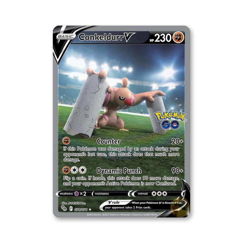 Conkeldurr V (Alternate Full Art) - 074/078 (Pokemon GO)