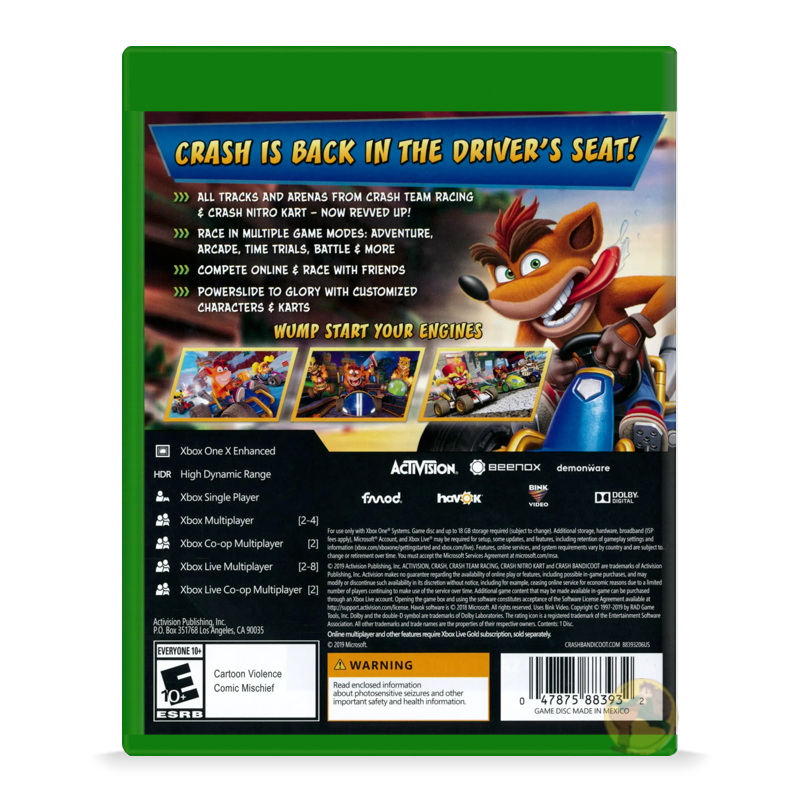 Crash Team Racing: Nitro-Fueled (Xbox One)