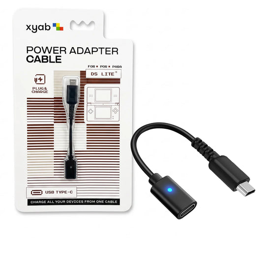XYAB - Nintendo DS Lite to USB Type-C Power Adapter Cable