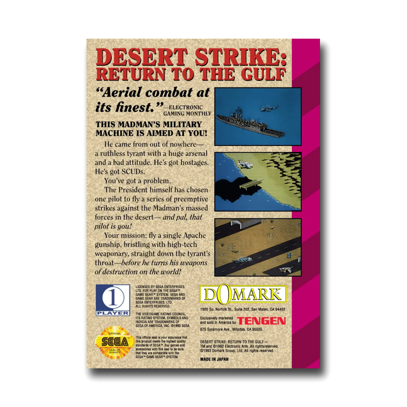 Desert Strike: Return to the Gulf (Sega Game Gear)