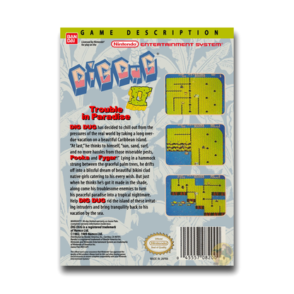 Dig Dug II: Trouble in Paradise (Nintendo NES)