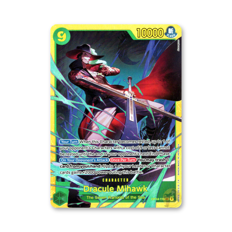 Dracule Mihawk - OP14-119 (The Azure Sea's Seven)