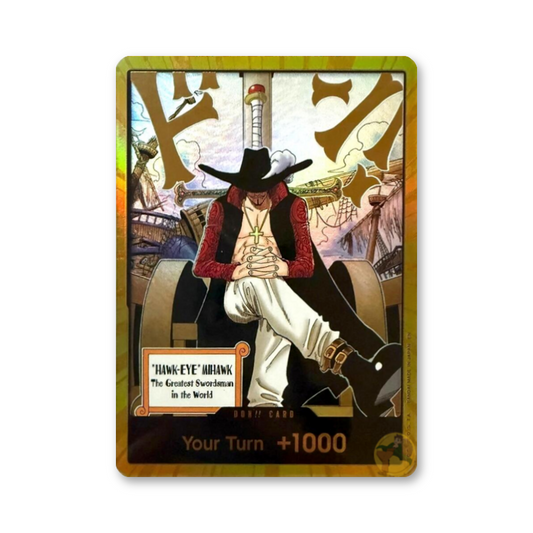 Dracule Mihawk DON!! Card (Gold) - OP14 (The Azure Sea's Seven)