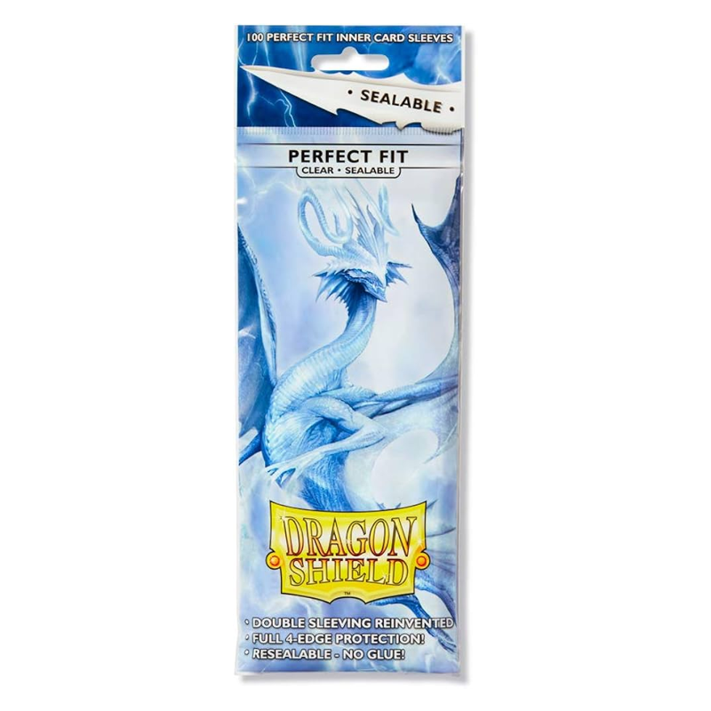 Dragon Shield Sleeves: Perfect Fit Standard Sealable - Clear 100CT