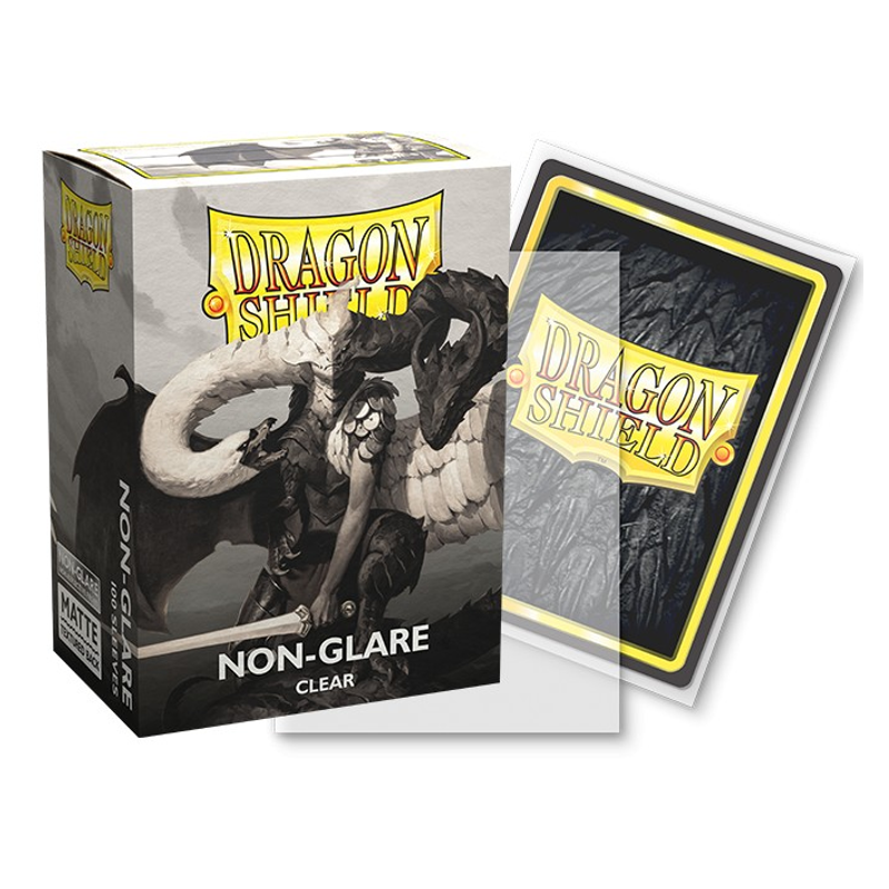 Dragon Shield Sleeves: Standard Non-Glare Matte - Clear 100CT | Compatible with Pokémon, Flesh & Blood, One Piece & Magic the Gathering