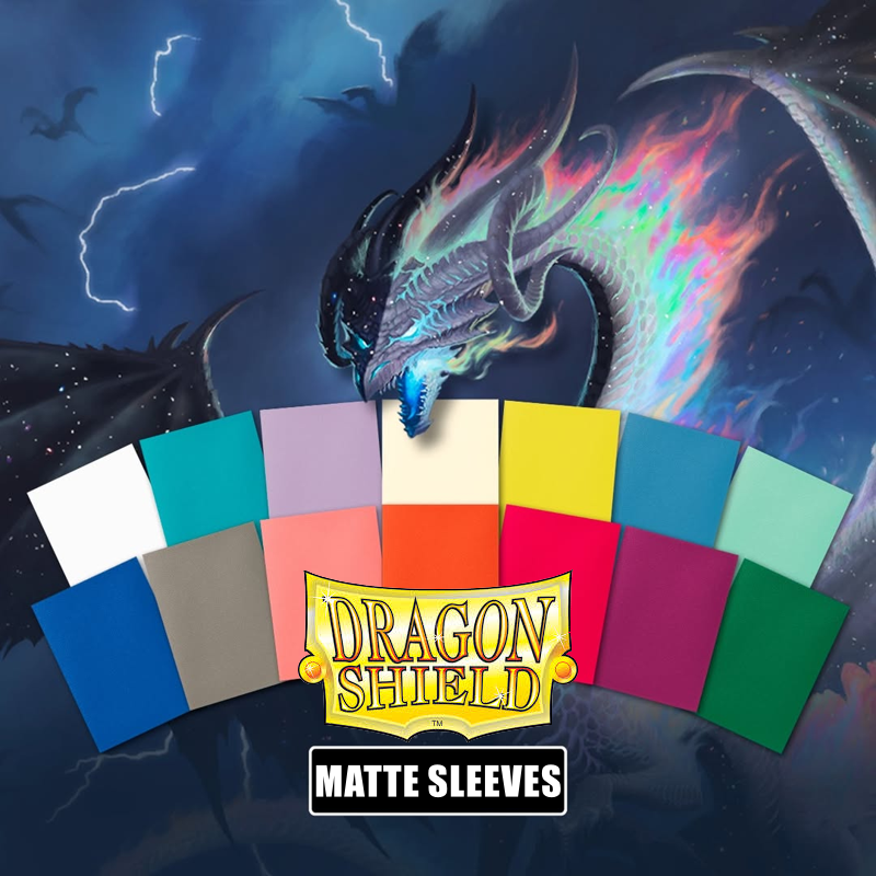Dragon Shield Sleeves: Standard Matte - 100 CT | Compatible with Pokemon, Flesh & Blood, One Piece & Magic the Gathering