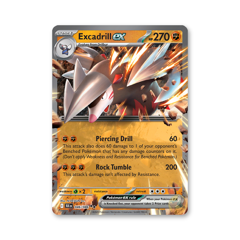 Excadrill ex - 046/086 (Black Bolt)