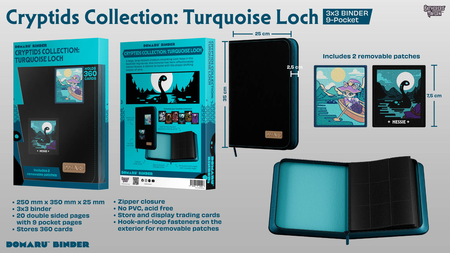 Gatherers' Tavern - Domaru Binder: 9-Pocket Cryptids Collection - Turquoise Loch