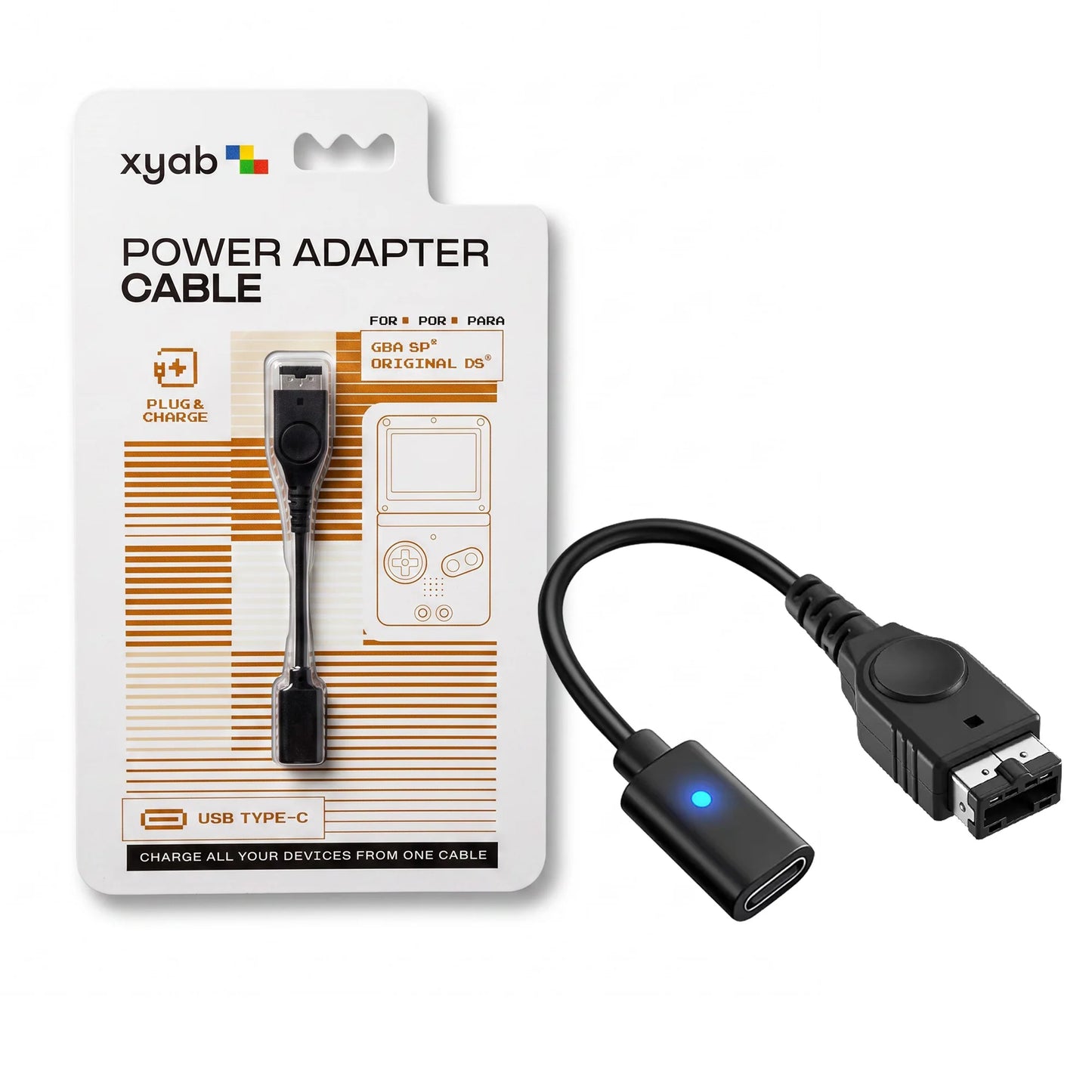 XYAB - Game Boy Advance SP to USB Type-C Power Adapter Cable