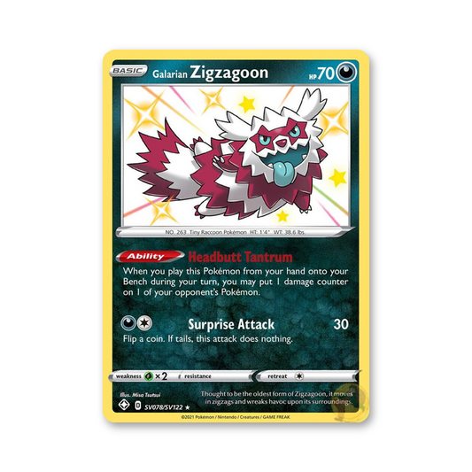 Galarian Zigzagoon - SV078/SV122 (Shining Fates: Shiny Vault)