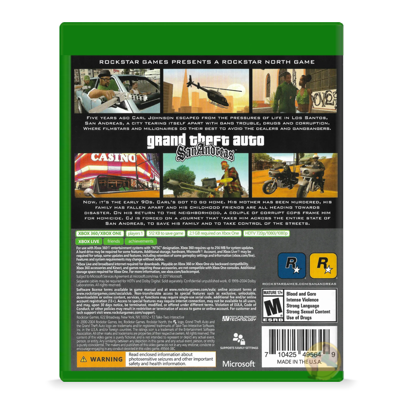 Grand Theft Auto: San Andreas (Xbox One & Xbox 360)