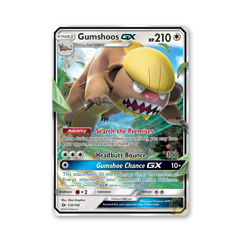 Gumshoos GX - 116/156 (Sun & Moon Base Set)