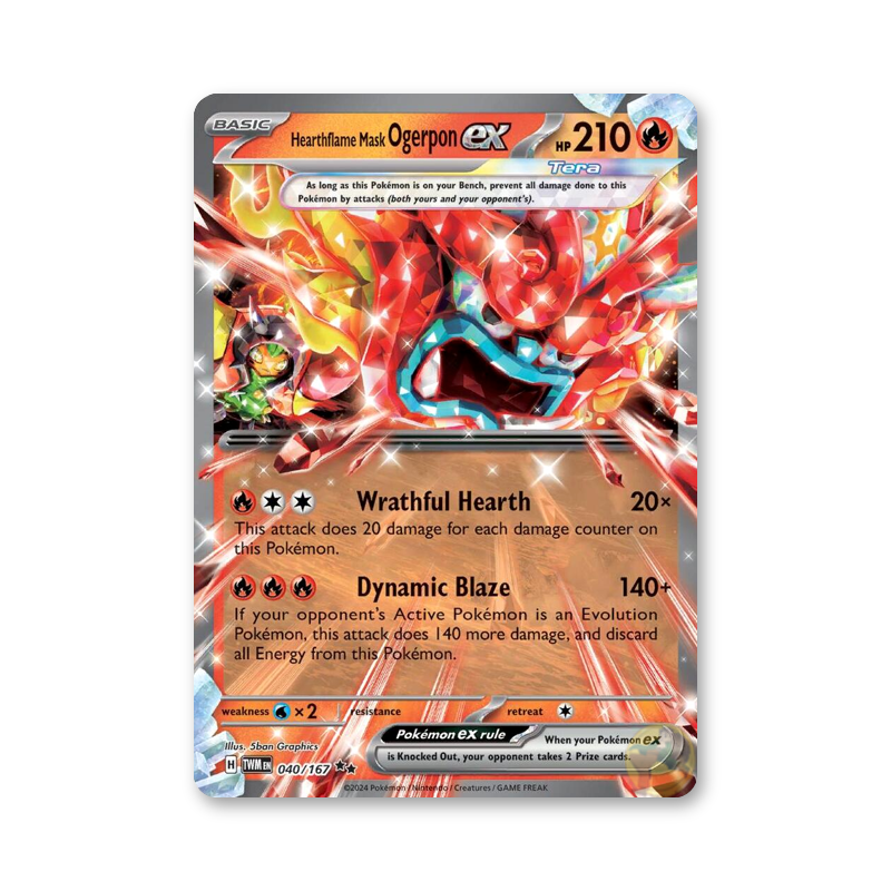 Hearthflame Mask Ogerpon ex - 040/167 (Twilight Masquerade)