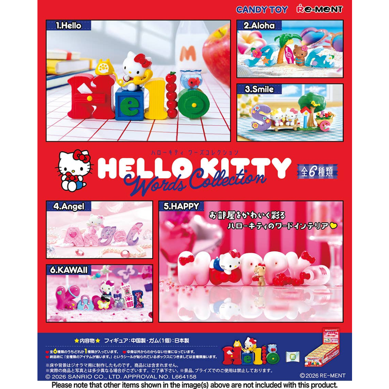 Re-Ment: Hello Kitty - Hello Kitty Words Collection (EST. April 2026 Pre-Order)