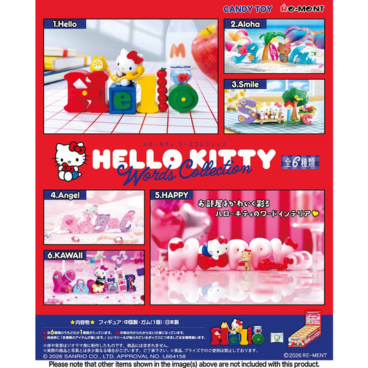 Re-Ment: Hello Kitty - Hello Kitty Words Collection (EST. April 2026 Pre-Order)