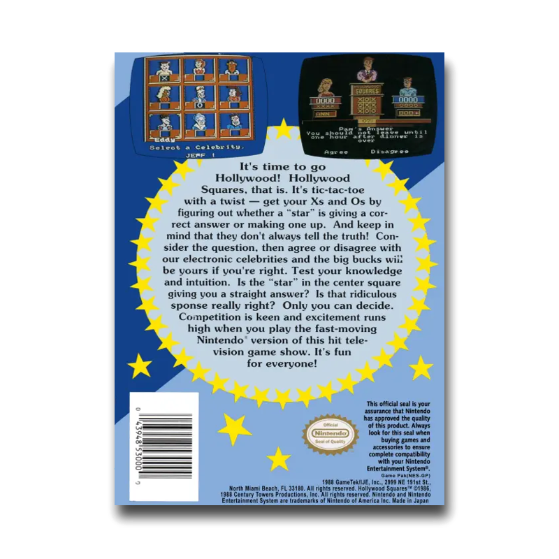 Hollywood Squares (Nintendo NES)