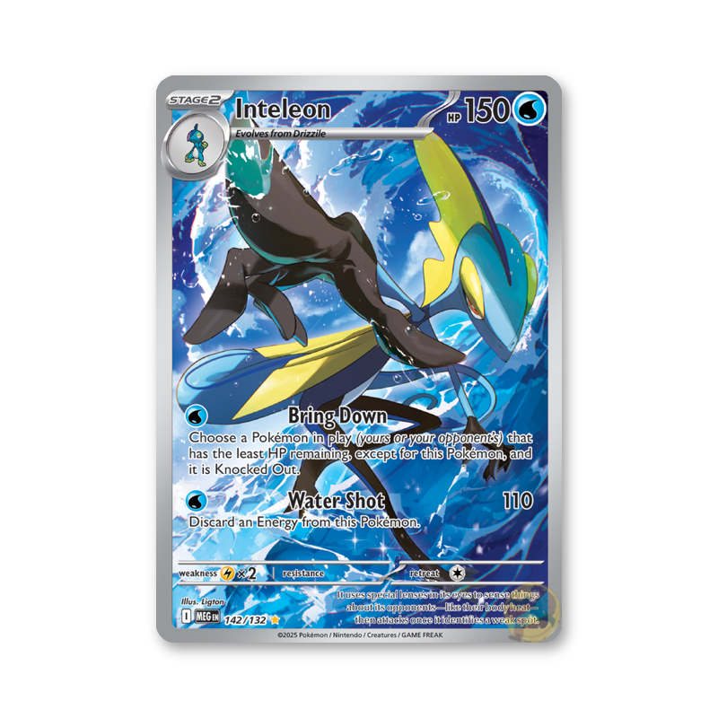 Inteleon - 142/132 (Mega Evolution Base Set)