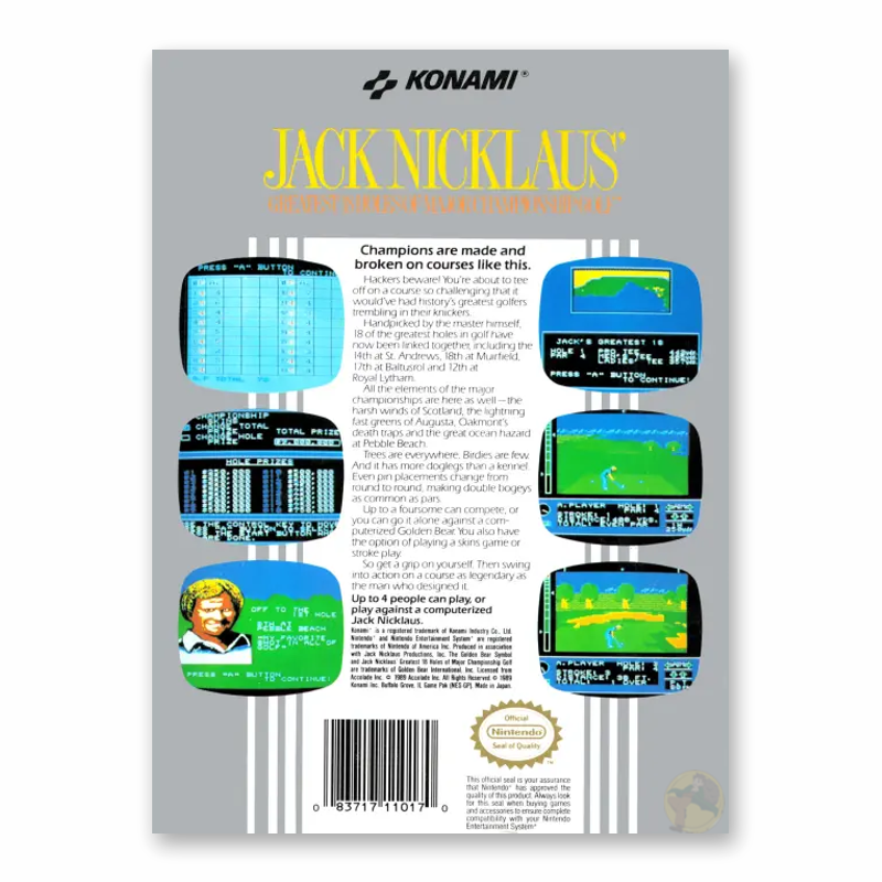 Jack Nicklaus' Greatest 18 Holes of Major Championship Golf (Nintendo NES)
