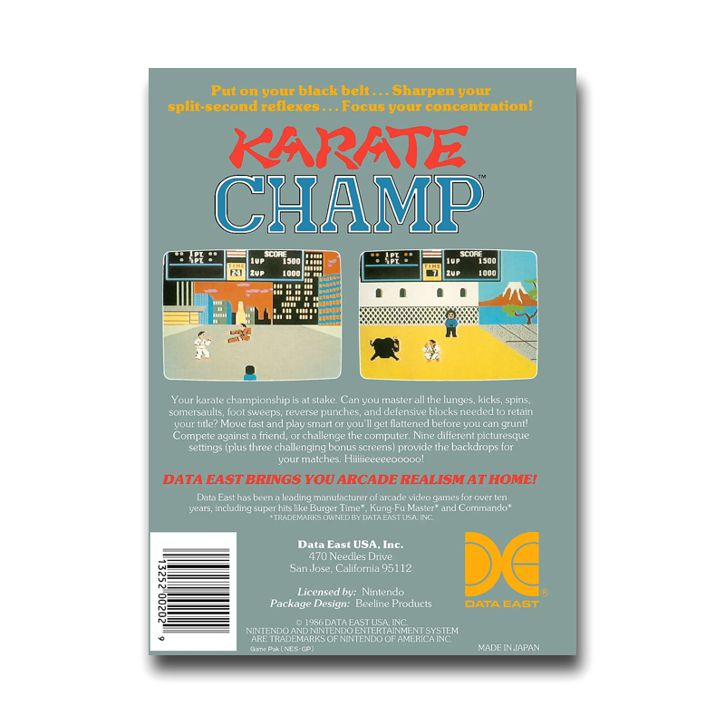 Karate Champ [5 Screw] (Nintendo NES)