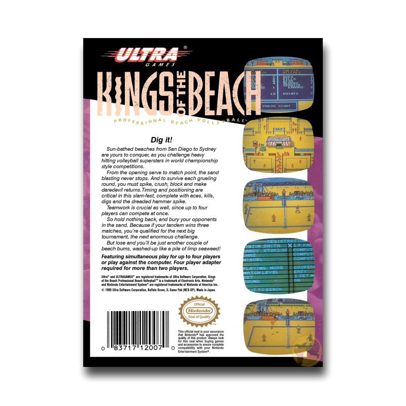 Kings of the Beach - Professional Beach Volleyball (Nintendo NES)