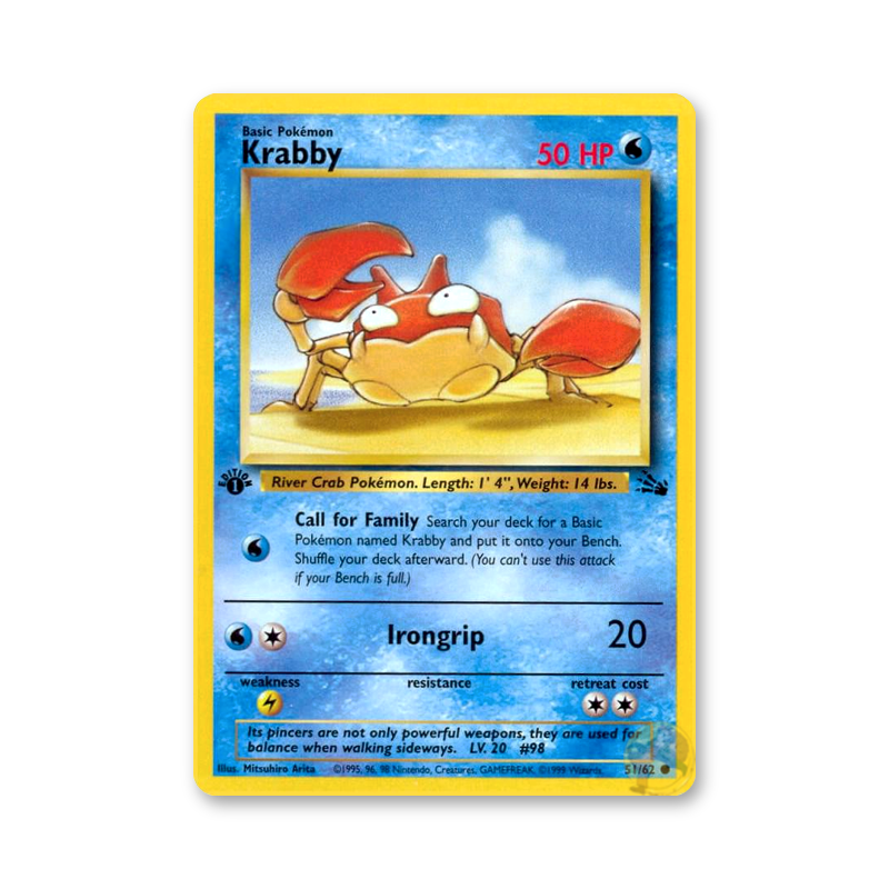 Krabby - 51/62 (Fossil 1st Edition)