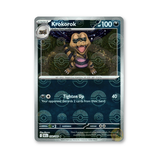 Krokorok (Poke Ball Pattern) - 058/086 (Black Bolt)