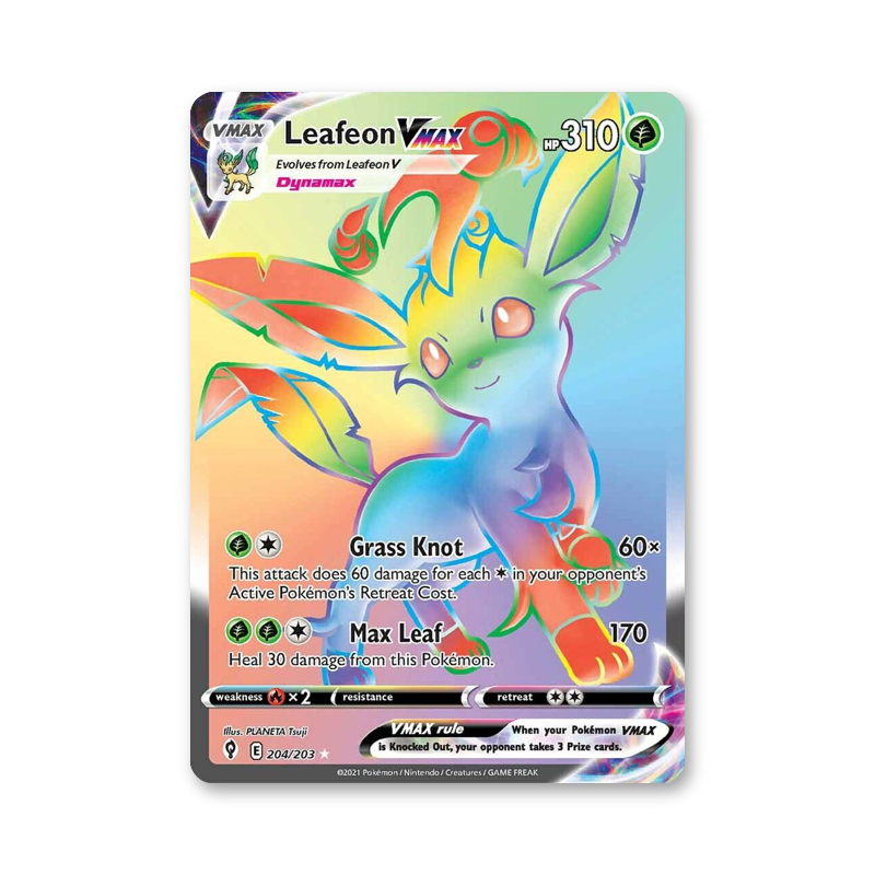 Leafeon VMAX (Secret) - 204/203 (Evolving Skies)