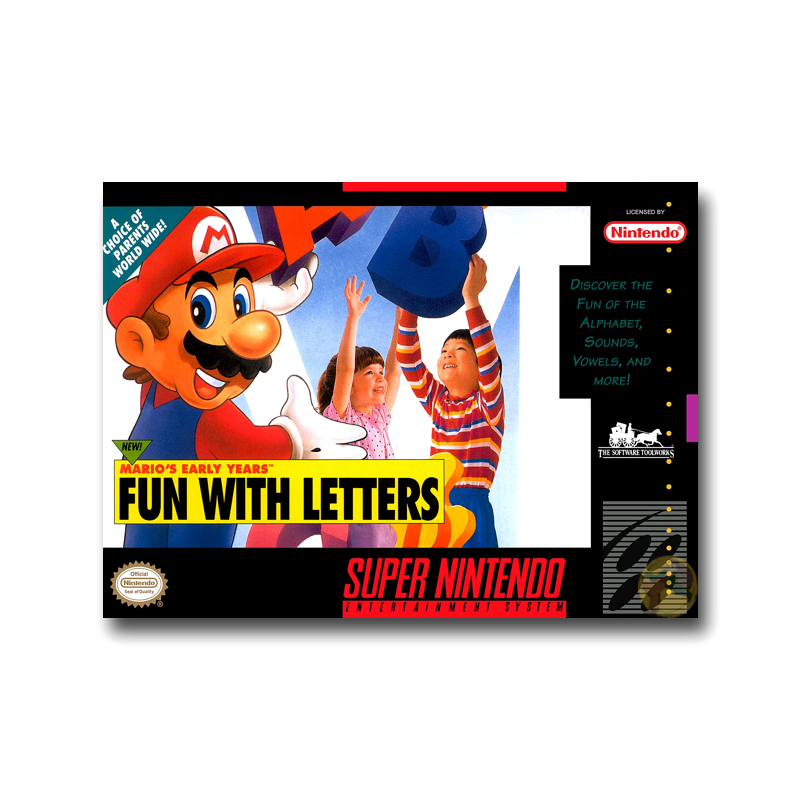 Mario's Early Years: Fun with Letters (Nintendo SNES)