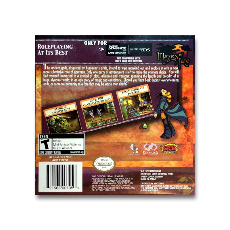 Mazes of Fate (Nintendo Game Boy Advance)