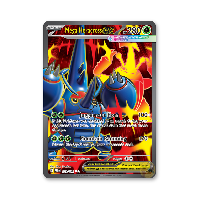 Mega Heracross ex - 108/094 (Phantasmal Flames)