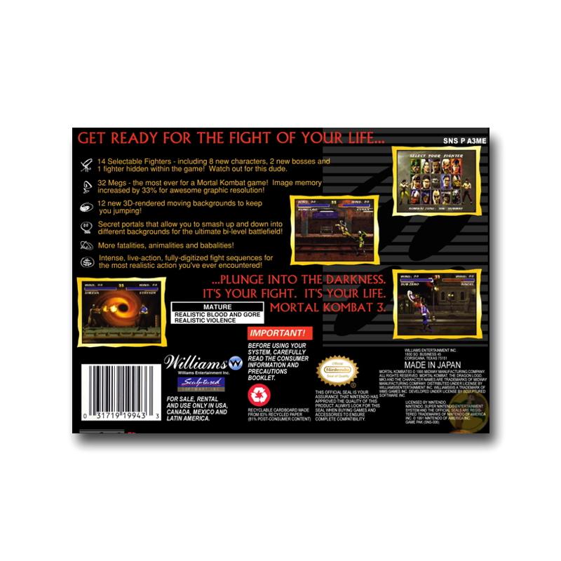 Mortal Kombat 3 (Nintendo SNES)