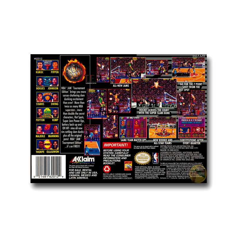 NBA Jam Tournament Edition (Nintendo SNES)