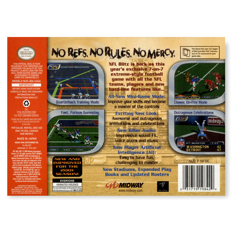 NFL Blitz 2001 (Nintendo 64)