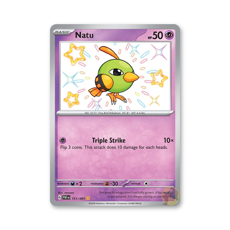 Natu - 151/091 (Paldean Fates)