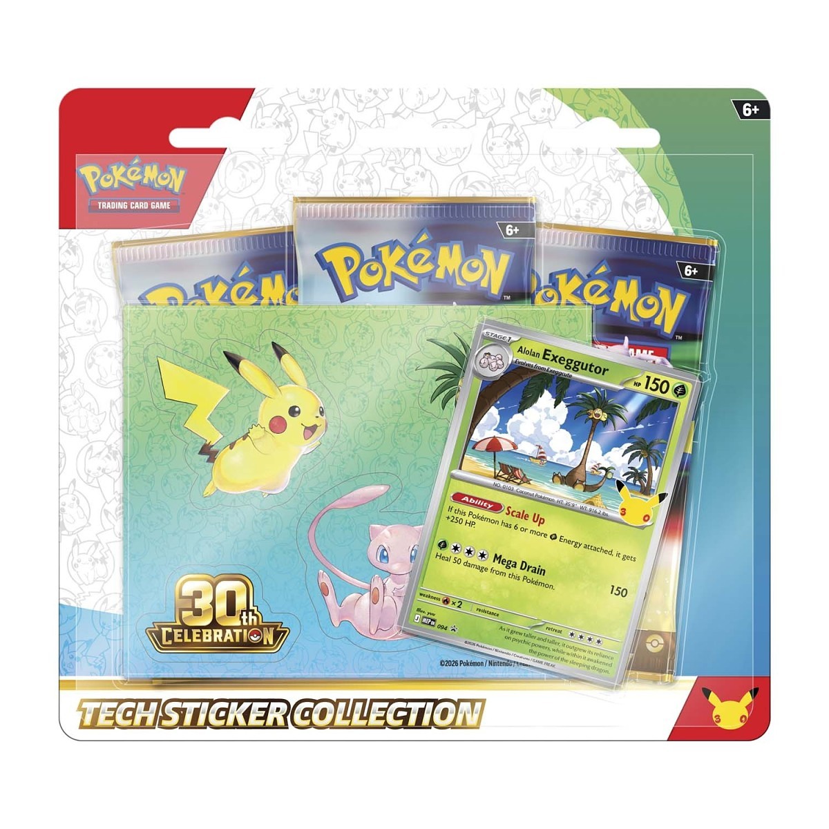 Pokemon TCG: Mega Evolution - 30th Celebration Tech Sticker Collection