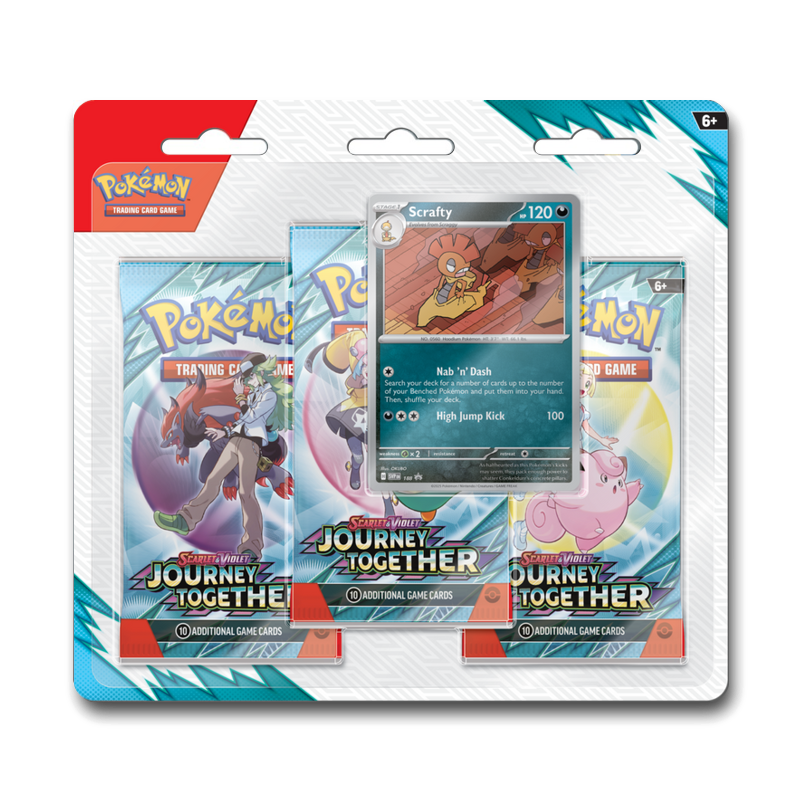 Pokémon TCG: Scarlet & Violet - Journey Together Three Pack Blister (Styles May Vary)