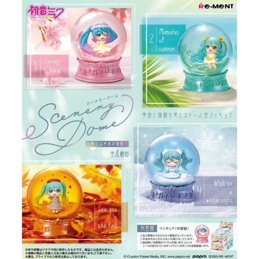 Re-Ment: Hatsune Miku series - Seasons Scenery Dome Blind Box Figure
