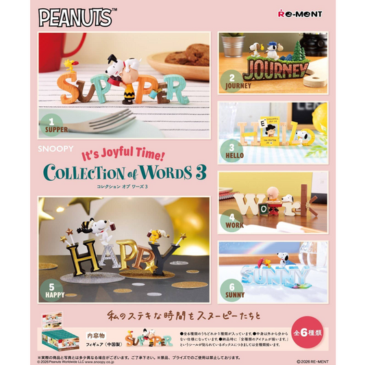 Re-Ment: Snoopy - Collection of Words 3: It's Joyful Time (EST. March 2026 Pre-Order)