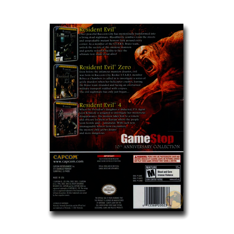 Resident Evil: 10th Anniversary Collection (Nintendo GameCube)