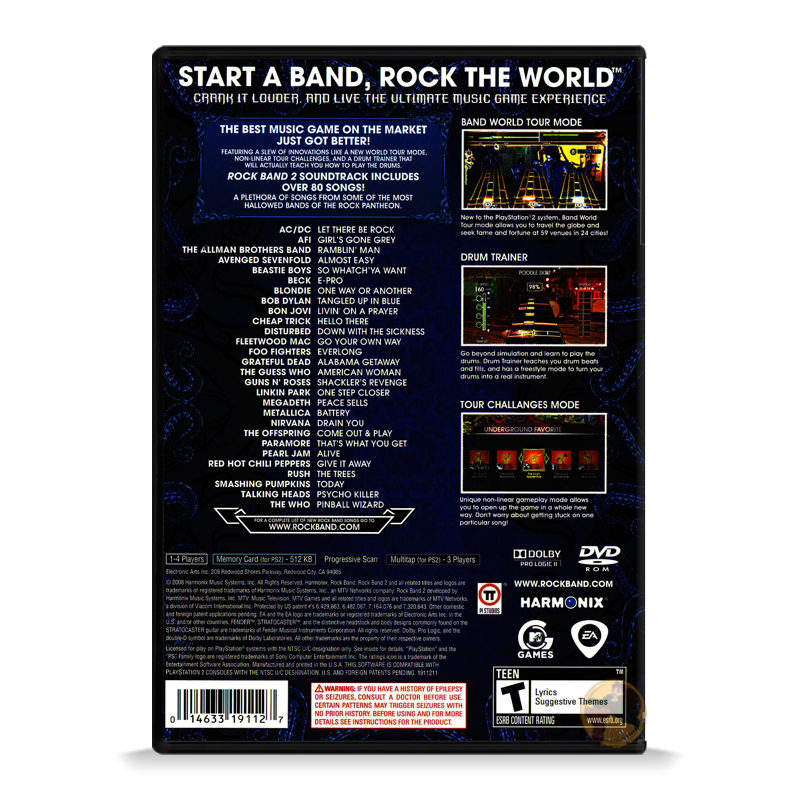 Rock Band 2 [Game Only] (PlayStation 2)
