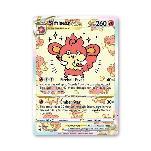 Simisear Vstar - GG37/GG70 (Crown Zenith: Galarian Gallery)