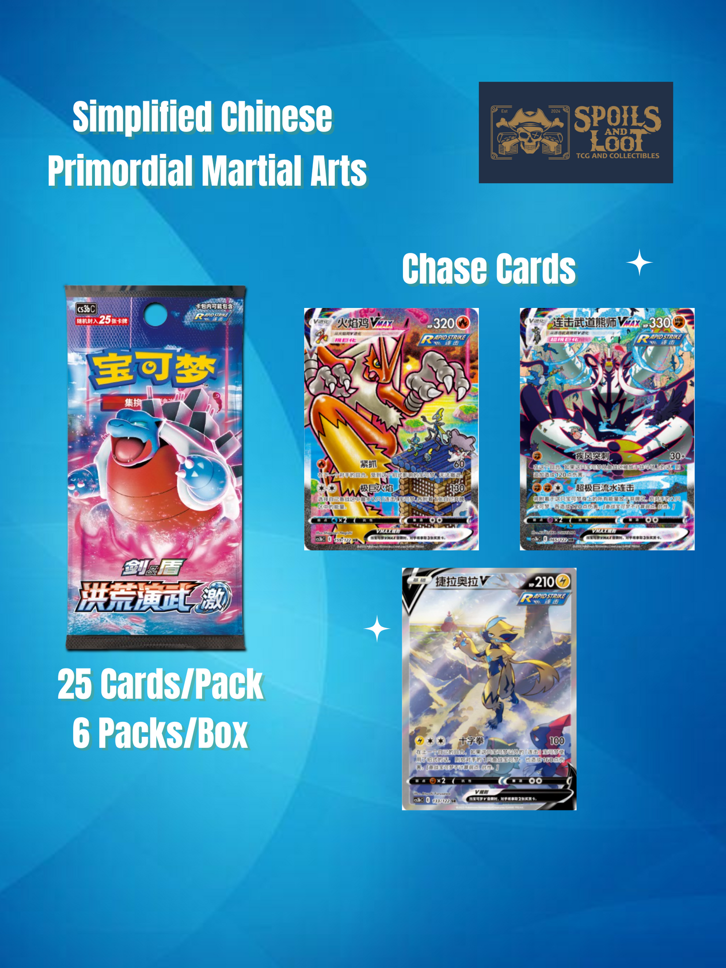 (S-Chinese) Pokémon TCG: Primordial Martial Arts Jumbo Booster Box "Blastoise"